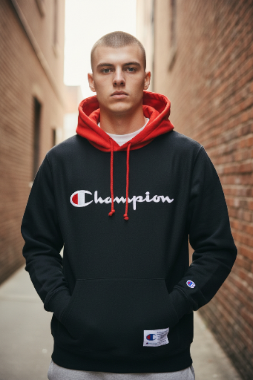 hoodie Champion de algodón piel de durazno