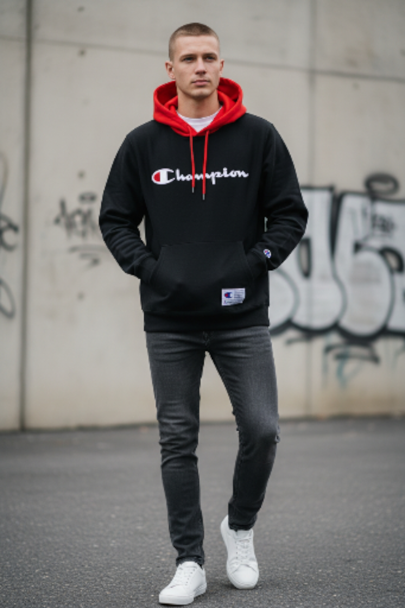 Hoodie Champion Original de Algodón Piel de Durazno – 3 Combinaciones de Color - Image 8