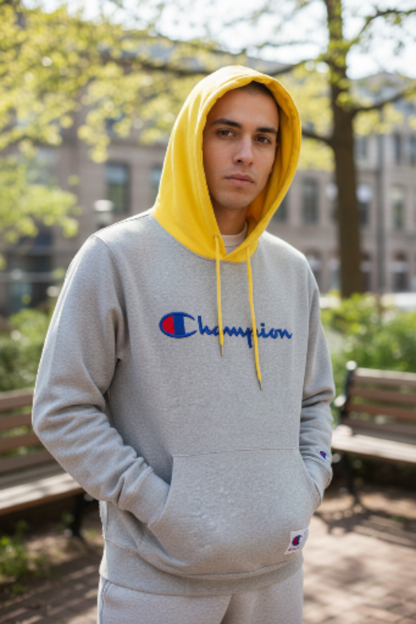 Hoodie Champion Original de Algodón Piel de Durazno – 3 Combinaciones de Color - Image 7