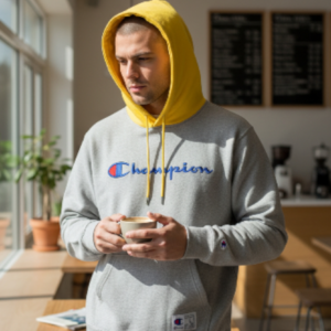 Hoodie Champion Original de Algodón Piel de Durazno – 3 Combinaciones de Color