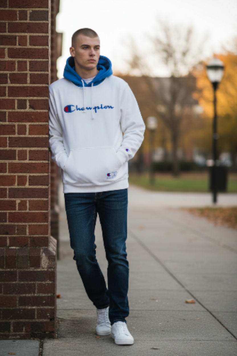 Hoodie Champion Original de Algodón Piel de Durazno – 3 Combinaciones de Color - Image 4