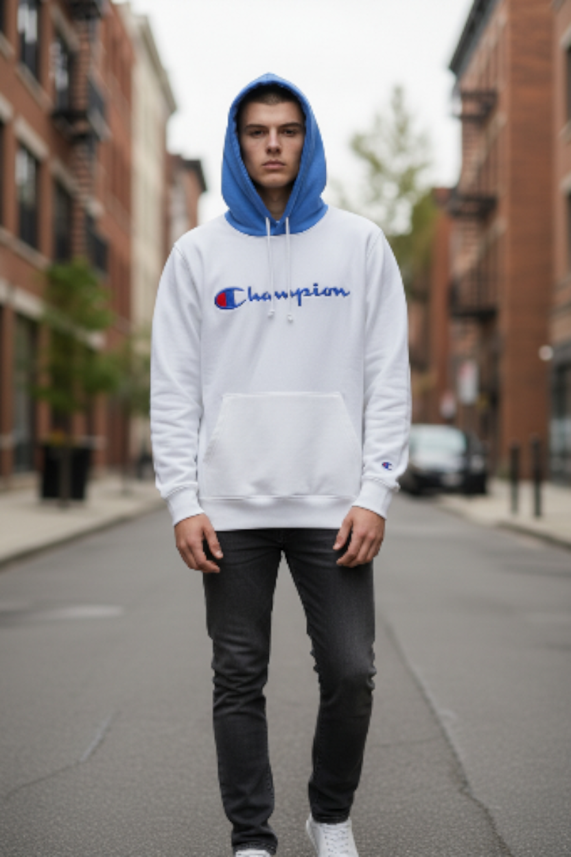 Hoodie Champion Original de Algodón Piel de Durazno – 3 Combinaciones de Color - Image 2