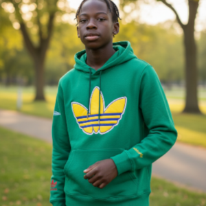 hoodie adidas piel de durazno verde y azul