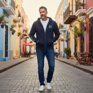 Chaqueta Tommy Hilfiger hombre 100% algodón con capucha.