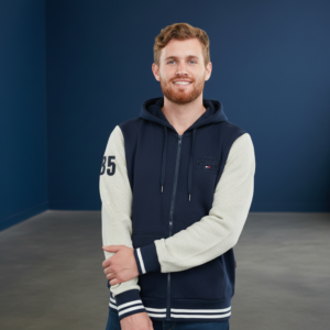 hoodie Tommy Hilfiger hombre colorblock con cremallera