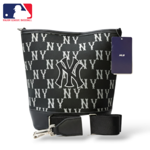 Bolso cruzado New York Yankees mujer negro monograma