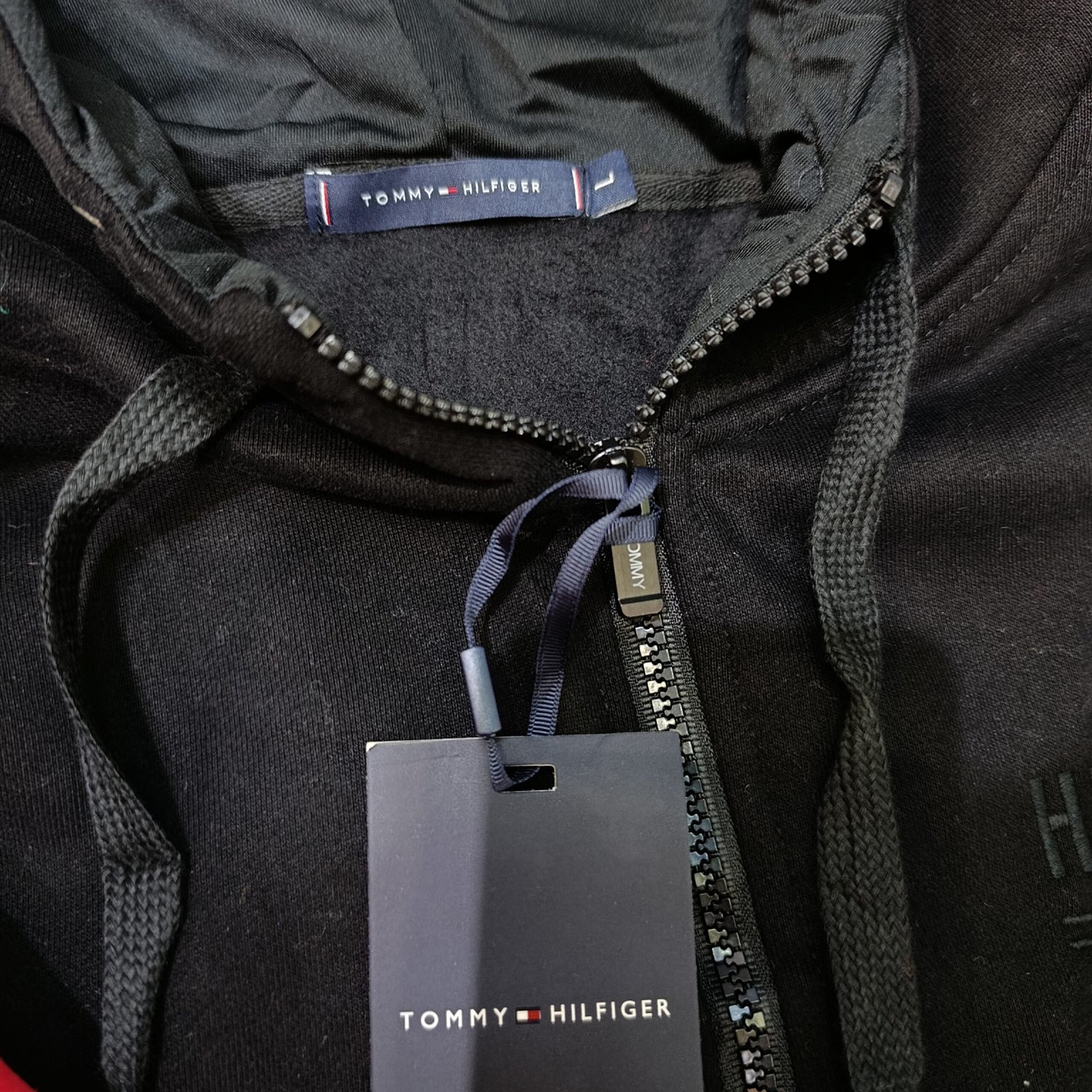 chaqueta Tommy Hilfiger varsity con capucha 100% algodón