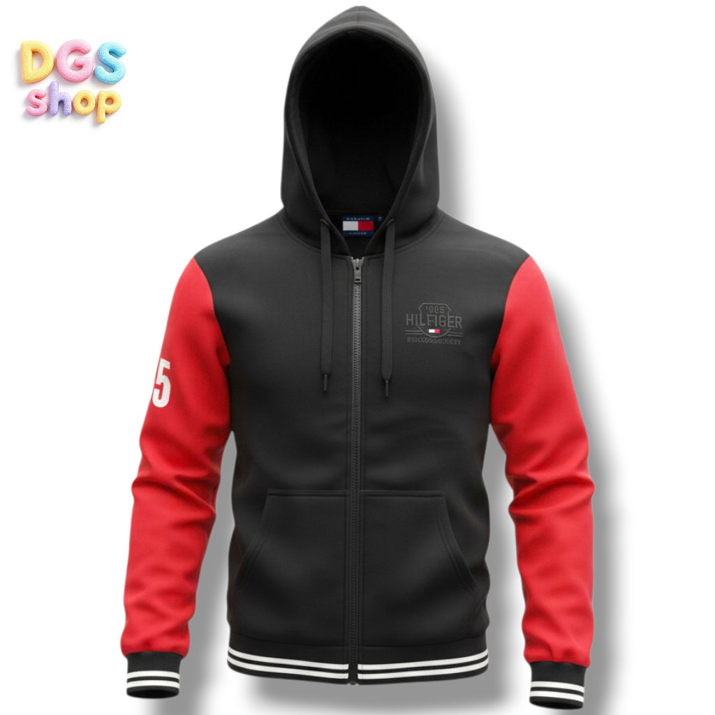 chaqueta Tommy Hilfiger varsity con capucha 100% algodón