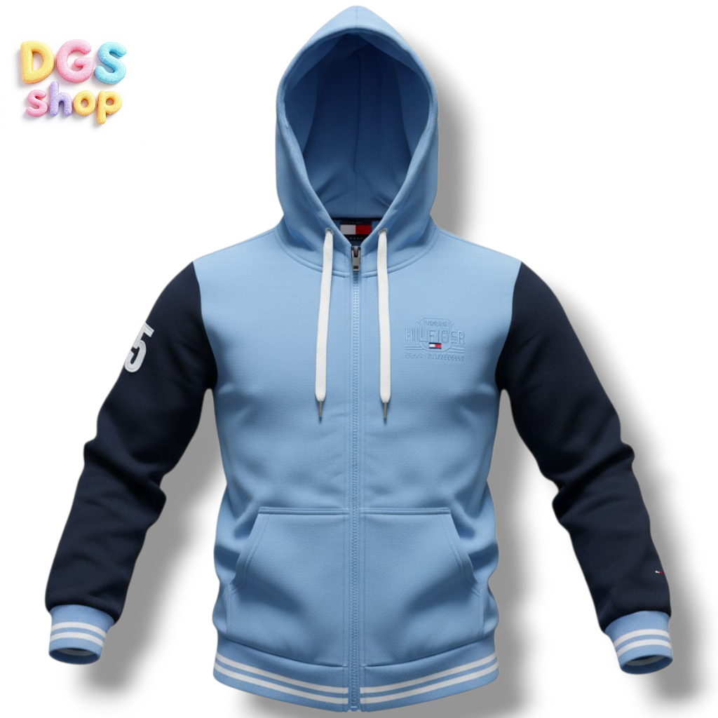 chaqueta Tommy Hilfiger varsity con capucha 100% algodón