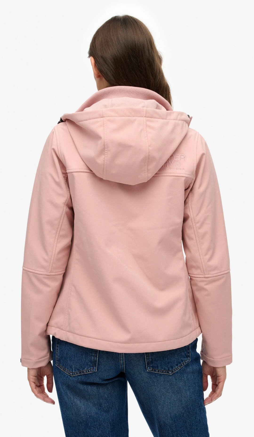 Chaqueta Superdry mujer softshell rosa y negra