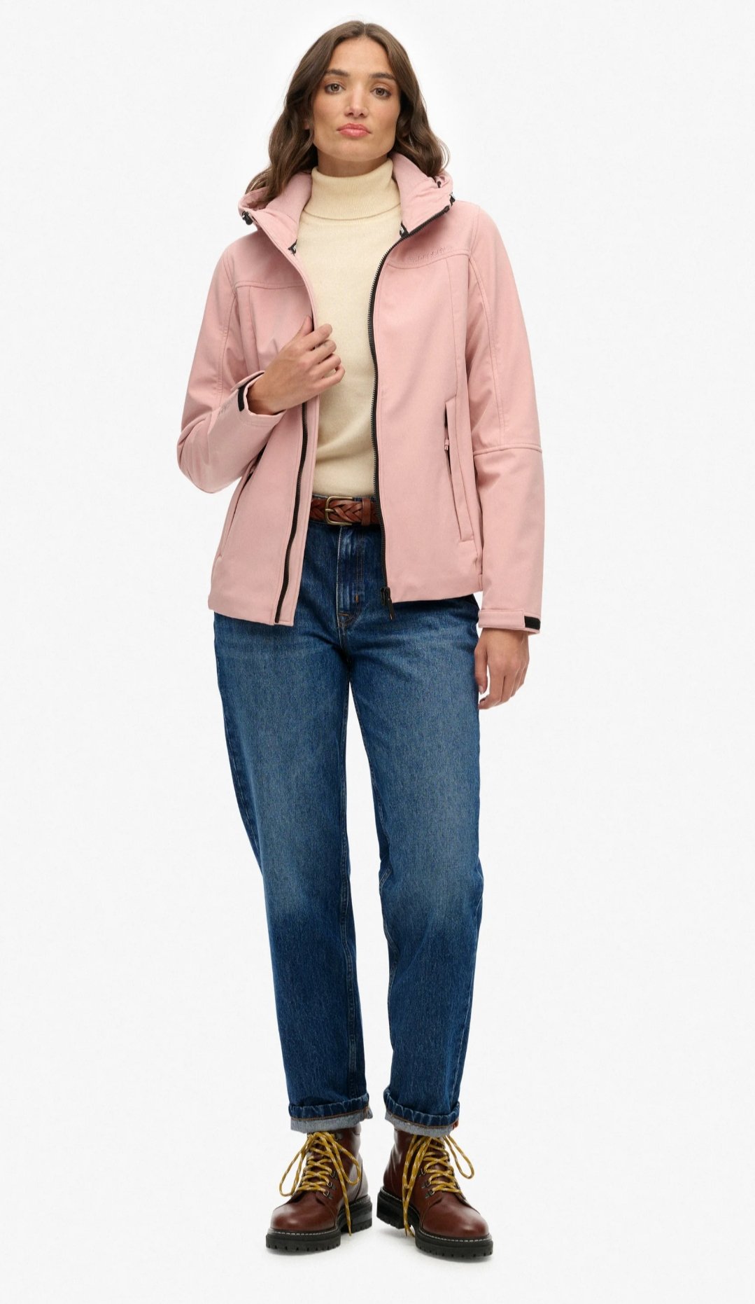 Chaqueta Superdry mujer softshell rosa y negra