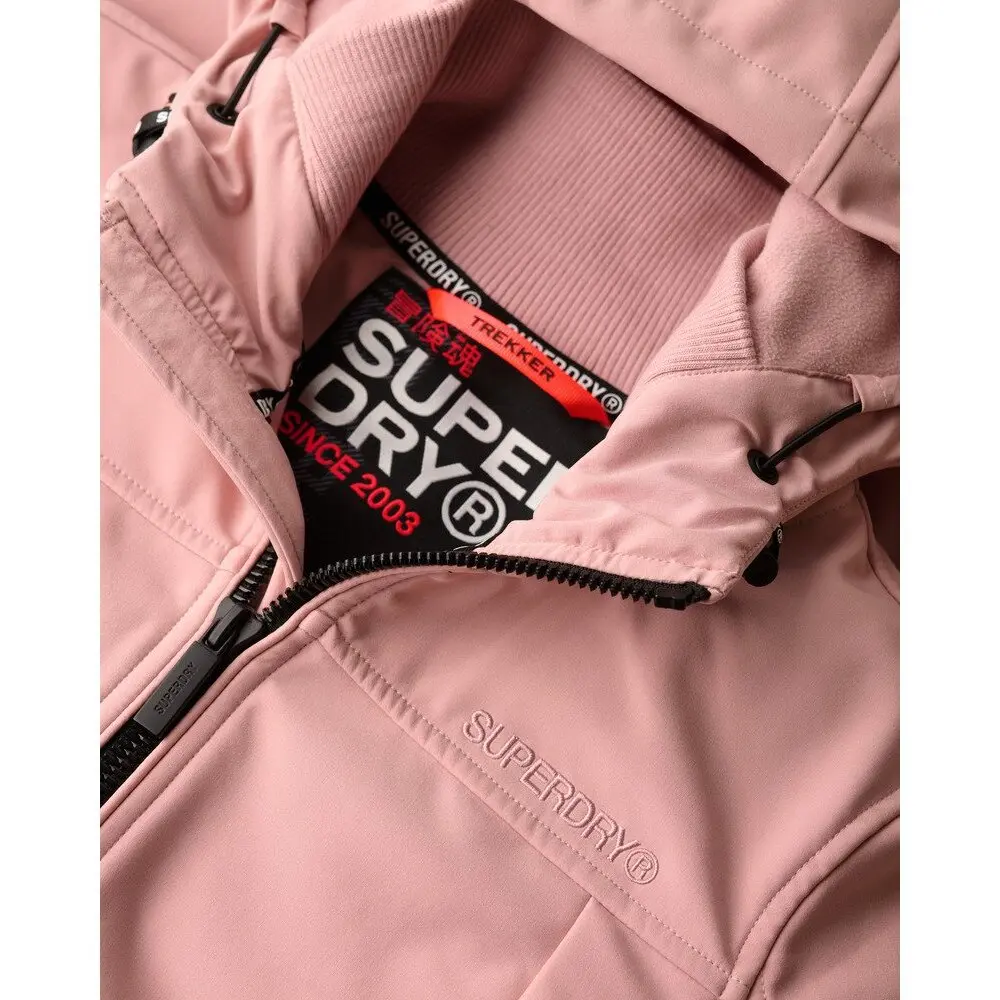 Chaqueta Superdry mujer softshell rosa y negra