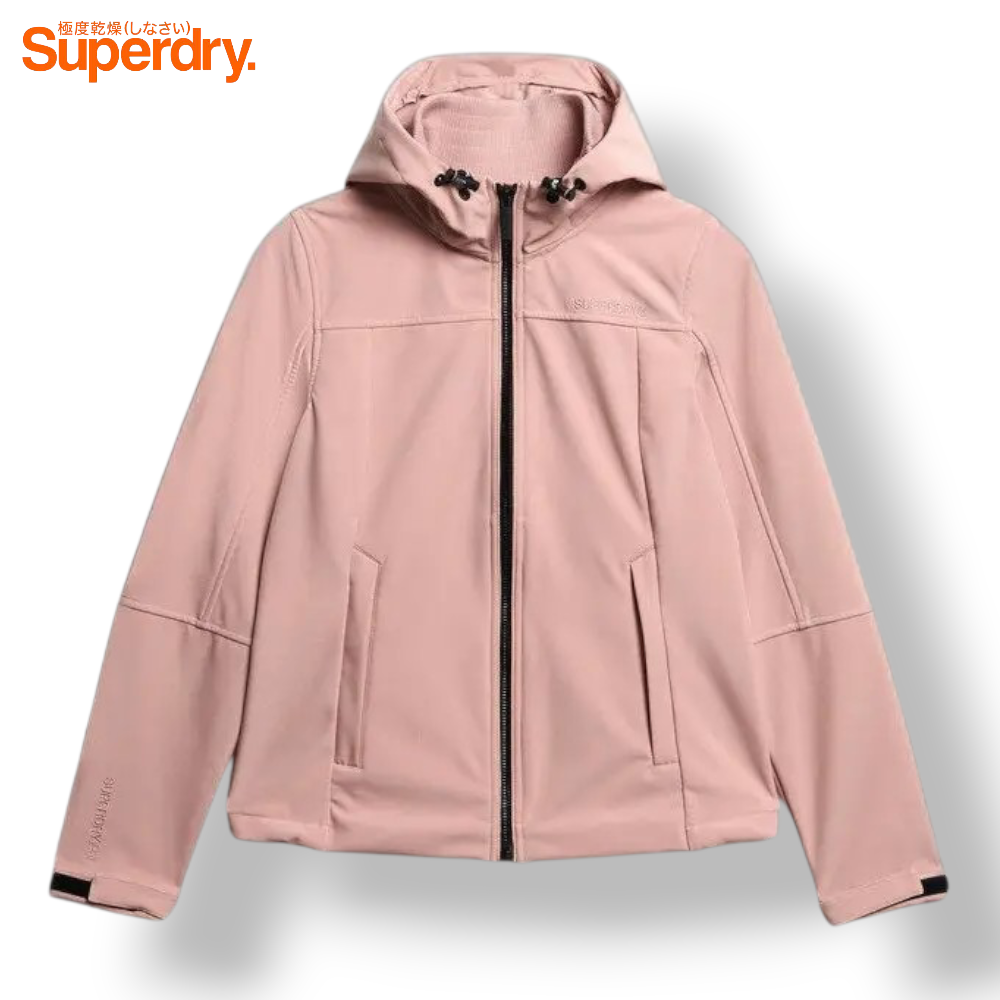 Chaqueta Superdry mujer softshell rosa y negra