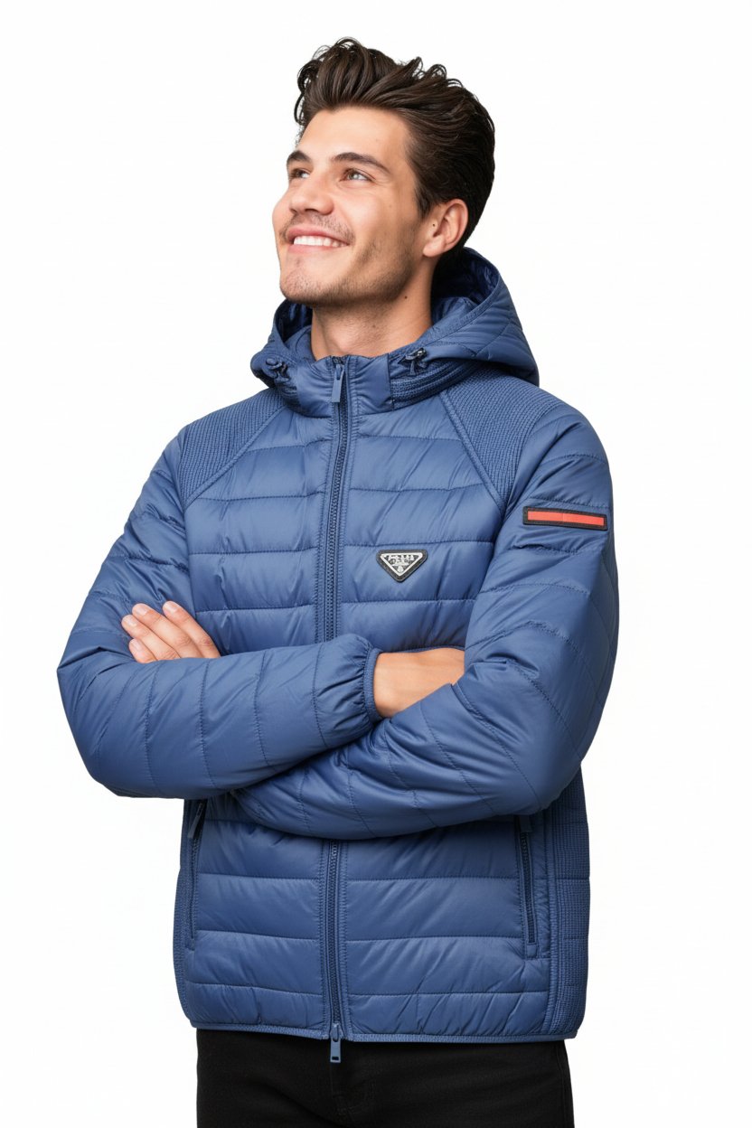 Chaqueta PRADA acolchada poliéster con capucha.