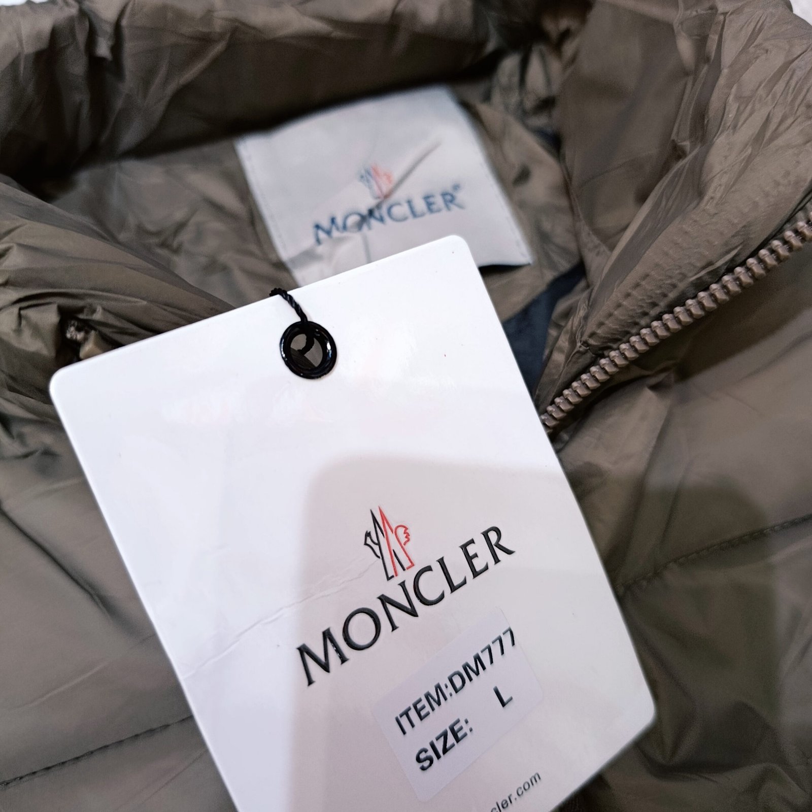 Chaqueta acolchada Moncler café premium