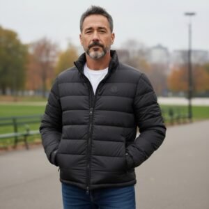 Chaqueta acolchada Moncler negra premium