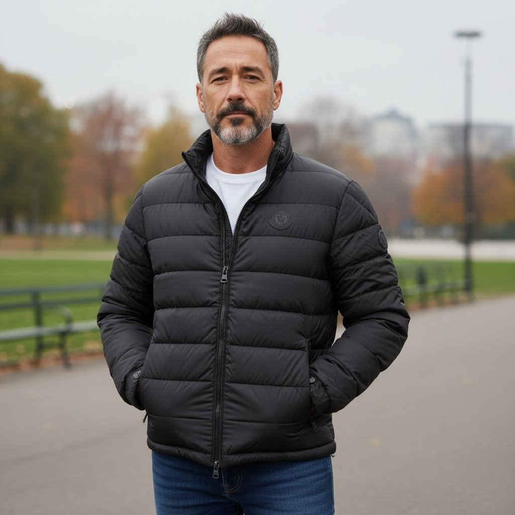 Chaqueta acolchada Moncler negra premium