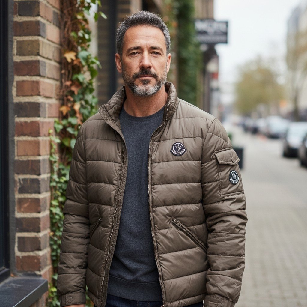 Chaqueta acolchada Moncler café premium