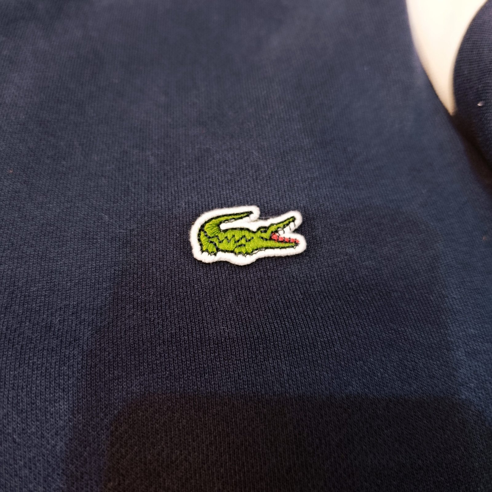 Chaqueta universitaria Lacoste azul navy algodón