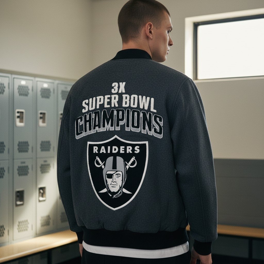 beisbolera Raiders gris oscura Super Bowl Champions
