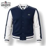 chaqueta Lacoste bicolor azul marino y blanco