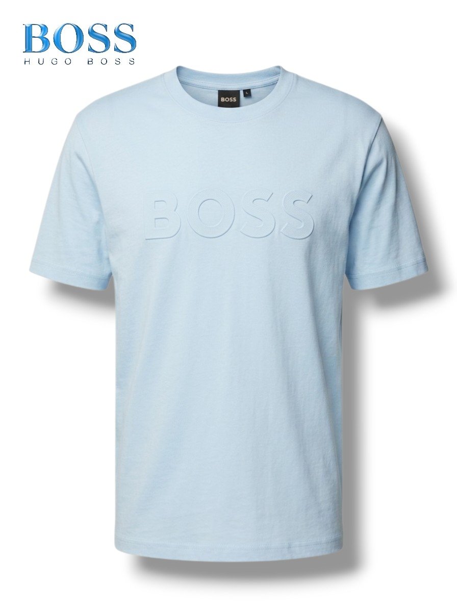 camiseta Boss multicolores con logo en relieve