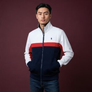 Chaqueta Deportiva Ralph Lauren Tricolor con Cremallera Completa